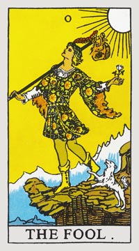 The Fool in Tarot for Unschuld und Enthusiasmus