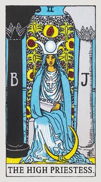 The High Priestess in Tarot for Erleuchtung und Geduld