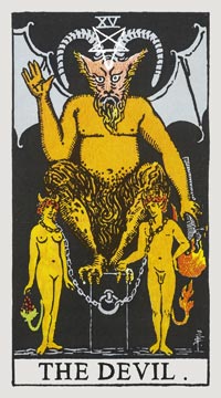 The Devil in Tarot for Angst und Versuchung